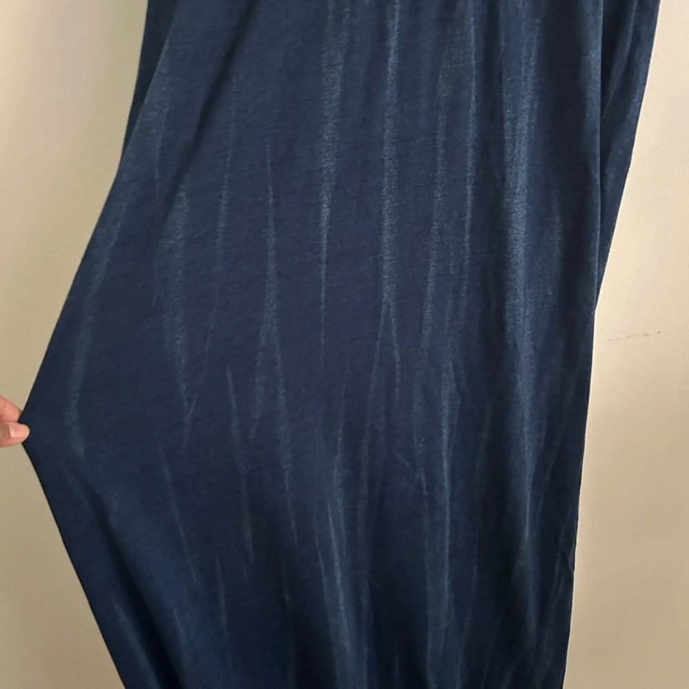 DKNY Jeans Navy Blue and Acid Washed Maxi Dress - Picture 8 of 9